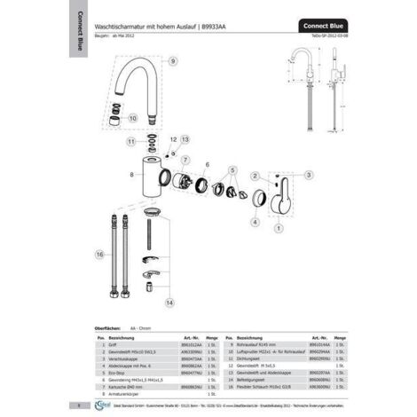 IS Aerator, M22X1-A, Edelstahl