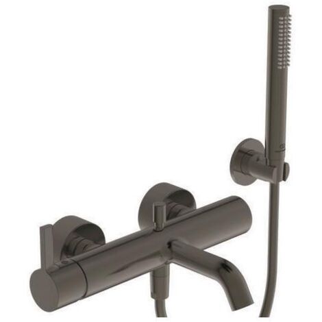 IS Badearmatur AP JOY, m.Stab-HB, Brauseschlauch u.Wandhalter,MagneticGrey