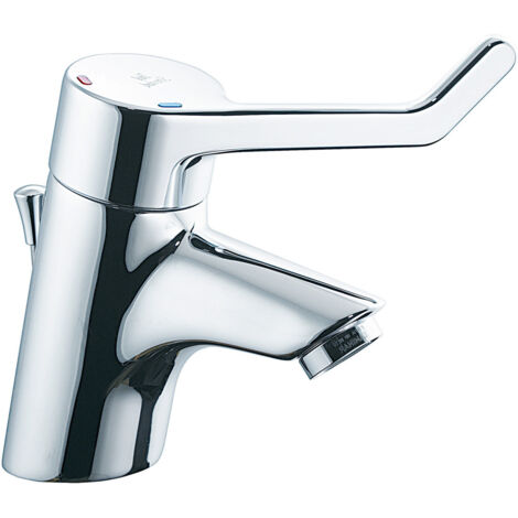 IS EHM Sécurité Lavabo Ceraplus avec ensemble de vidage, chromé 120 mm