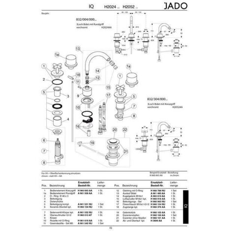 IS JADO Luftsprudler kpl., H960918AA, Chrom