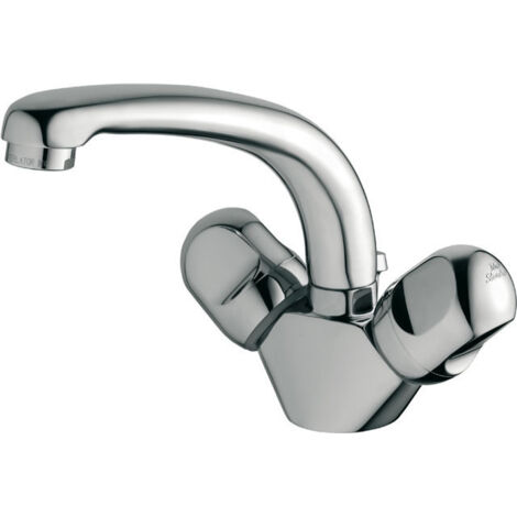 IS Zweigriff-WT-Arm. Alpha, m.Ablgarn., Ausld. 120mm, Auslaufhöhe 120mm, Chrom
