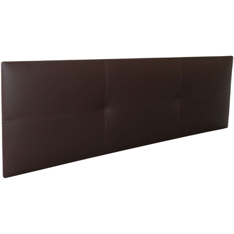 Miroytengo - Isabella Tête de lit en simili-cuir marron chocolat 165x52 cm