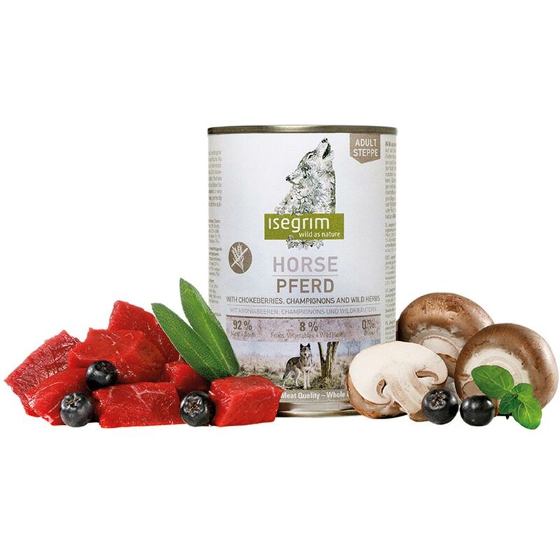 

Isegrim Lata Perro,800g Equino Aronia Champiñones, ISEGRIM