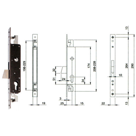 Iseo 783302 Serratura Profil Trip S/Cil E25