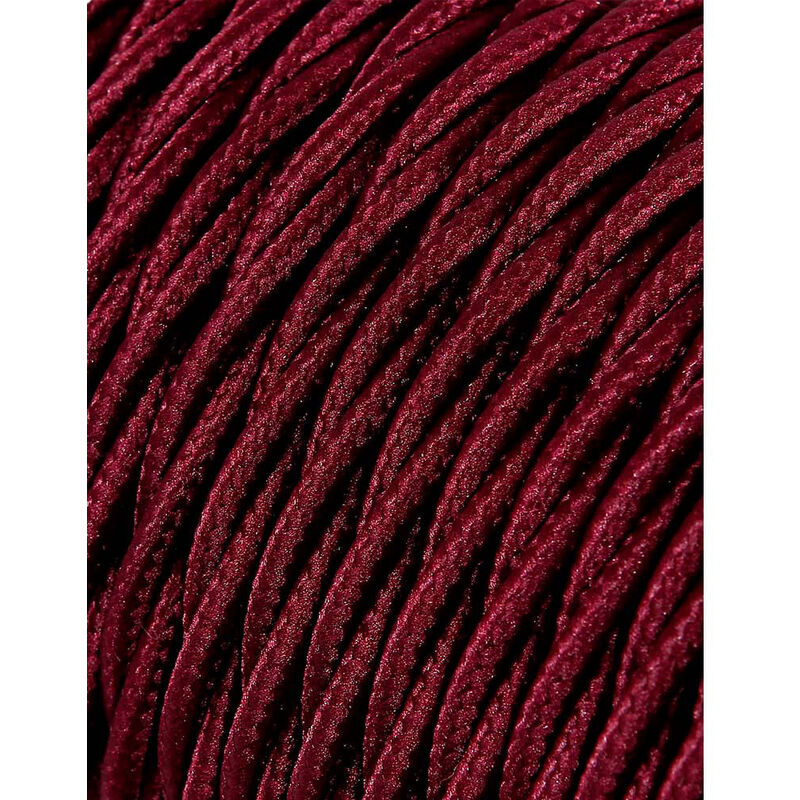 

EDM Cable textil trenzado 2x0,75mm 25mts c-08 burdeos seda euro/mts