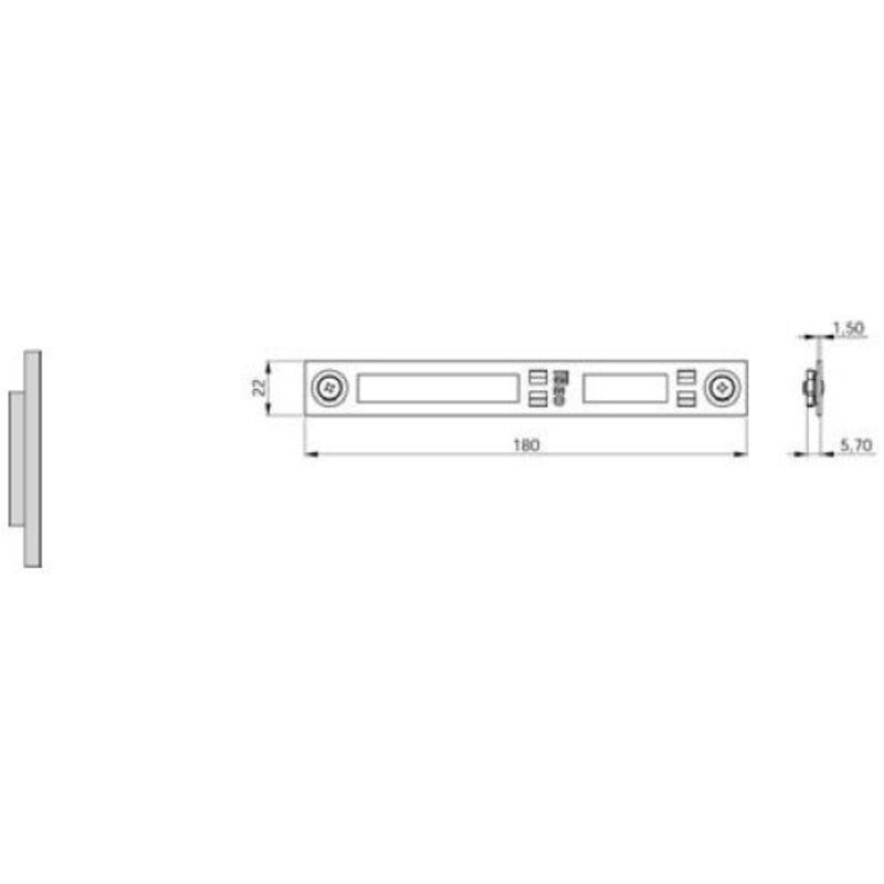 Iseo cerradero 038235 fijo central fr.plano