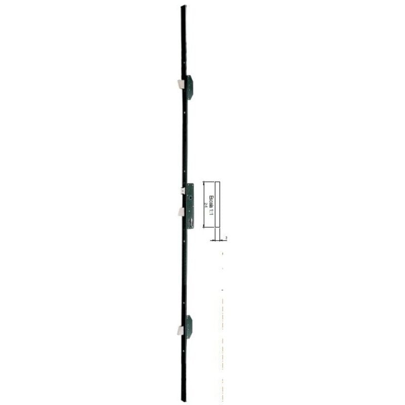 Isé - iseo cerradura 785110 25 85 3 puntos frente i 24 negro picaporte/palanca