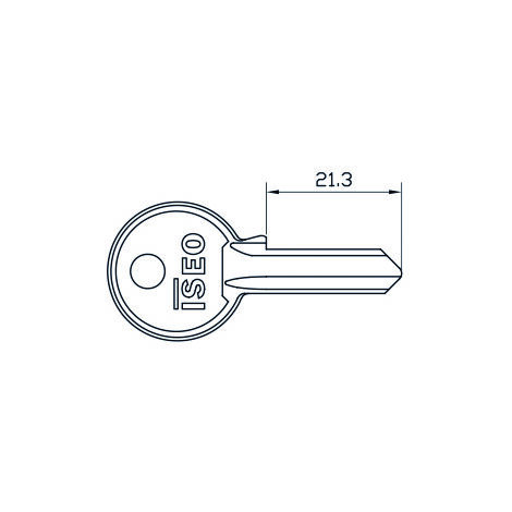 Iseo CHIAVE GREZZA PER LUCCHETTO CITY 3 Spine Lunghezza mm. 21,3 10.00 pz