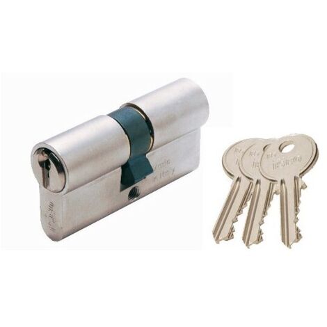 ISEO - CILINDRO F5 DECENTRATO SAGOMATO IN OTTONE NICHELATO 80-35-50