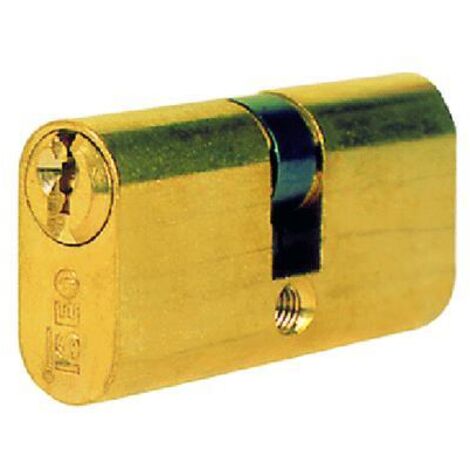 ISEO F300 CILINDRO OVALE 27-27 OTTONATO C/3CH 10 PZ