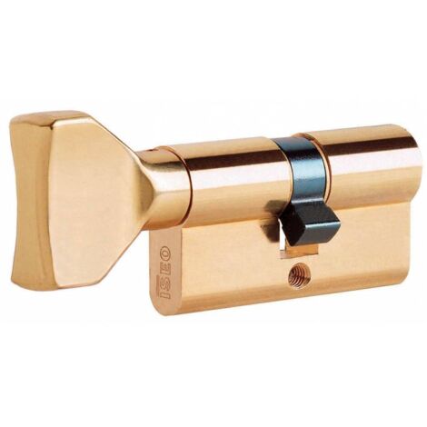 ISEO F5 8259 CILINDRO SAG C/POM 30-30 OTTONATO C/3CH