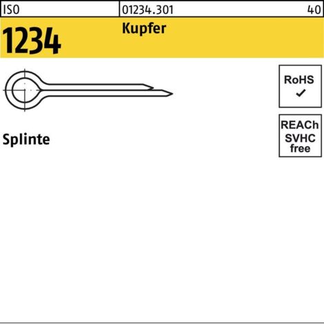 ISO 1234 Splinte Kupfer 5 x 32 Cu S 100 Stk