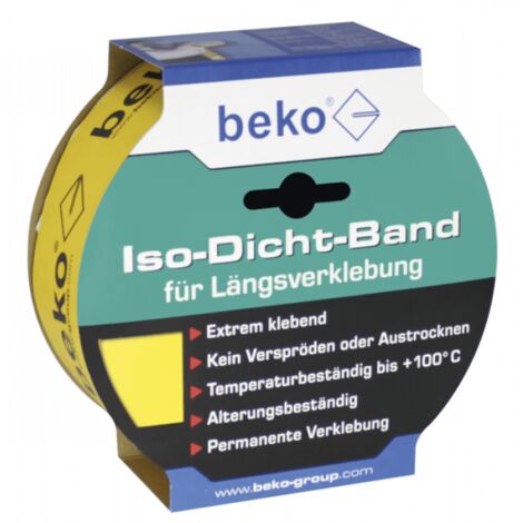 Iso-Dicht-Band 60mm x 40m für Längsverklebung beko gelb 235 310 1