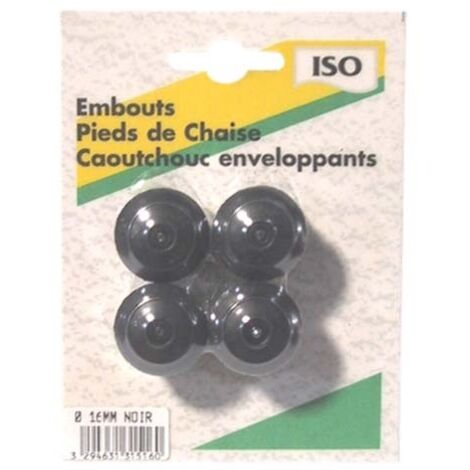 ISO - Embout patin envel.caout.noir d16 sc