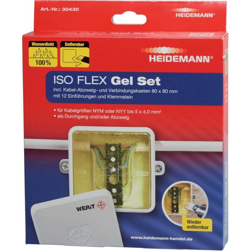 Heidemann - iso flex Gel Set pour NYY/NYM-Kabel bis 5x4