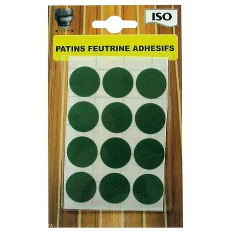 ISO - Patin feutrine anti-rayure adhésif - lot de 12 - D: 22 mm