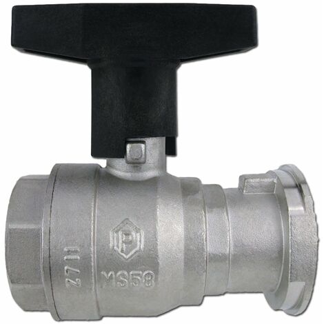 ISO Pumpenkugelhahn 1" T-Griff mit Schwerkraftbremse