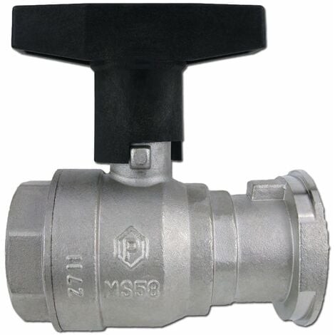 ISO Pumpenkugelhahn 1 Zoll DN25 mit Kunststoff T-Griff