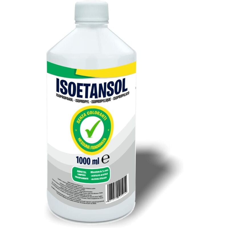 La Sovrana - isoetansol 100AE Alcool pur a' 99,9% Isopropylique de'nature' me'lange' nettoyant de 1 litre