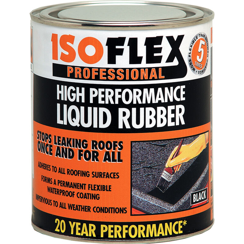 Ronseal - Isoflex Professional Liquid Rubber - Black - 750ml