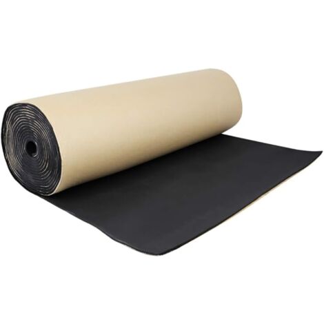 Isolamento acustico auto fonoassorbente fonoassorbente schiuma acustica antirumore cotone autoadesivo isolamento termico schiuma cellulare, 1 rotolo 100 cm x 50 cm, 6 mm