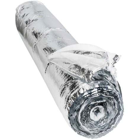 Feuille Aluminium à Bulles Isolation Sol Toit Mur Biard Isolant Thermique et Acoustique Double Épaisseur Rouleau 30m² 