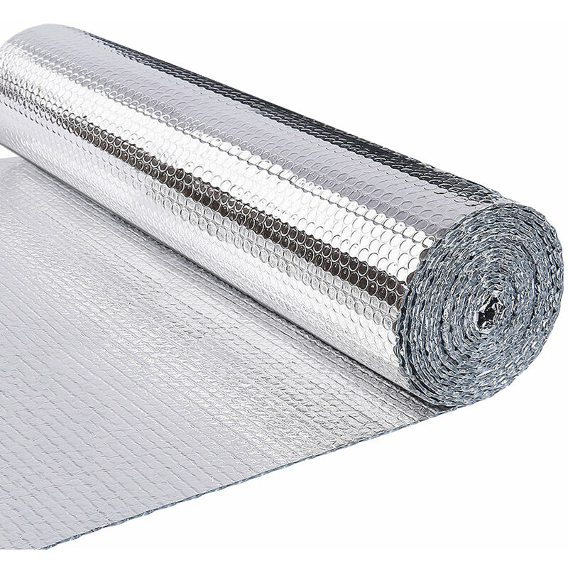 Isolant thermique a bulle double couche aluminium radiateur reflecteur 1x20m