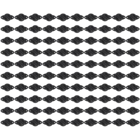 Isolateur de Clôture Électrique, 100 PCS Isolateur de Clôture Intermédiaire Portant L'Isolateur de Poteau Hémisphérique Supportant 15KV pour Système de Grille Électronique D'Élevage D'Animaux, Noir