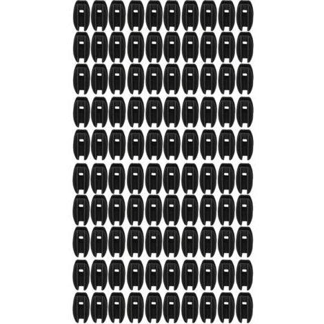 Isolateur de clture électrique, 100 pièces, résistant aux intempéries, Tube carré ABS, pour fil d'acier noir