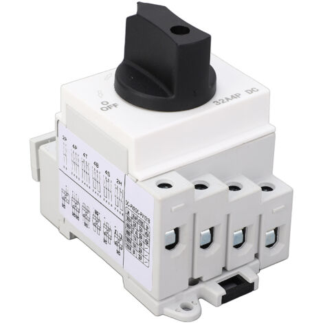Isolateur photovoltaïque DC, interrupteur solaire, 4 pôles, déconnexion PV, disjoncteur Miniature 32A 1000V