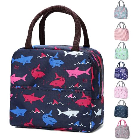 Isolation et conservation de la chaleur sac à lunch portable réutilisable (Teal Shark)