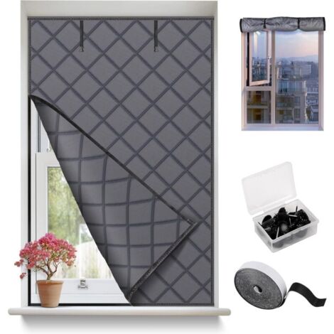 Isolation Fenetre Protège Contre le Froid et Chaleur 160x100cm, Réutilisable Couverture Isolante pour Fenêtres d'hiver, Isolation Thermique pour Fenêtres de Grenier, Caravane