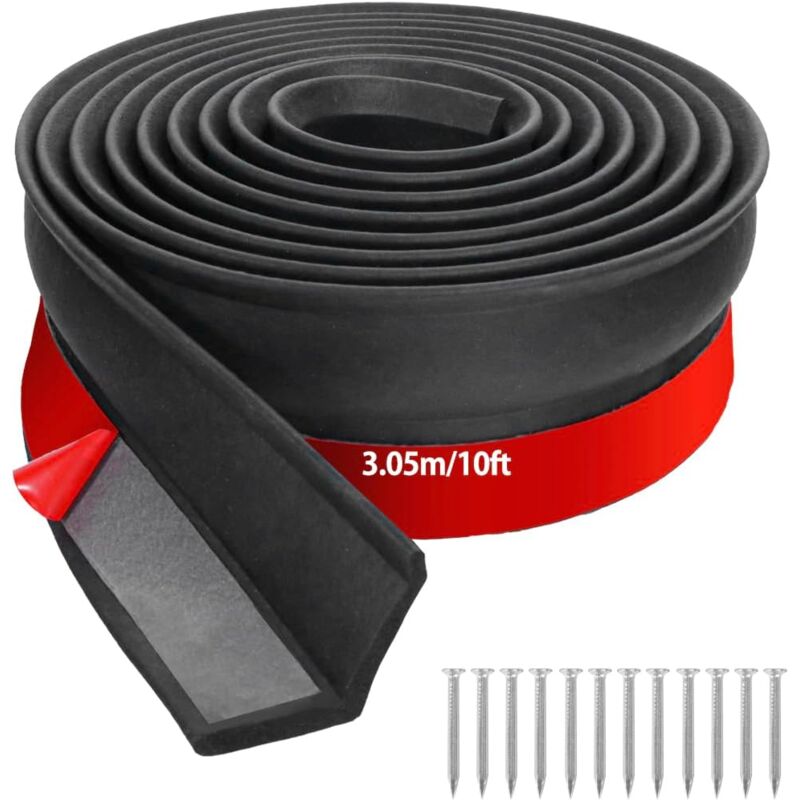 isolation porte de garage 3M joint de porte de garage seuil porte garage bandes de caoutchouc pour porte de garage universel avec clous