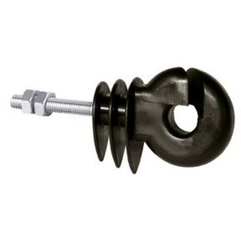 Isolatore ad Anello Nero con Vite per Ferro Pz.25