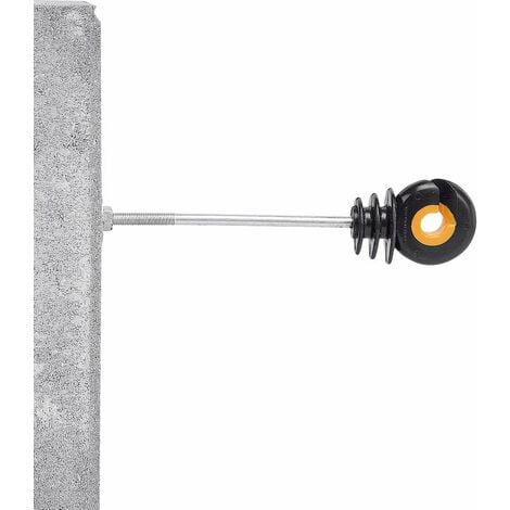 Isolatore distanziato - 10cm/M6 20 pezzi: Isolateur d'écartement avec boulon Gallagher professionnel pour poteaux en fer pour fils et câbles, paquet de 10 pièces