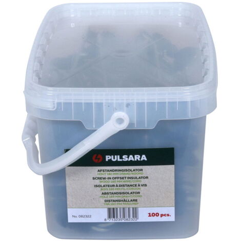 Isolatore distanziato 15 pezzi: Isolatore distanziato 18 cm a vite XDI per pali in legno, filo e corda 15 o 100 pezzi
