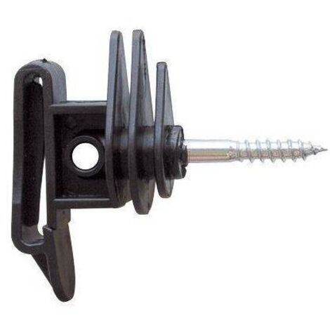 ISOLATORE ELETTRORECINZIONE PIATTO VITE LEGNO - X FILO + CORDA + FETTUCCIA MAX MM 40 - 50 pezzi
