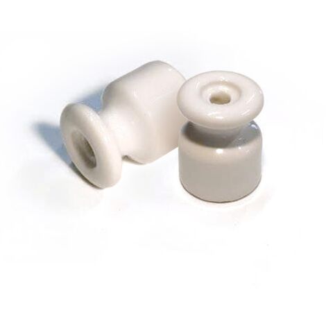 Isolatore in porcellana per impianto a parete 18 mm - 2 pezzi
