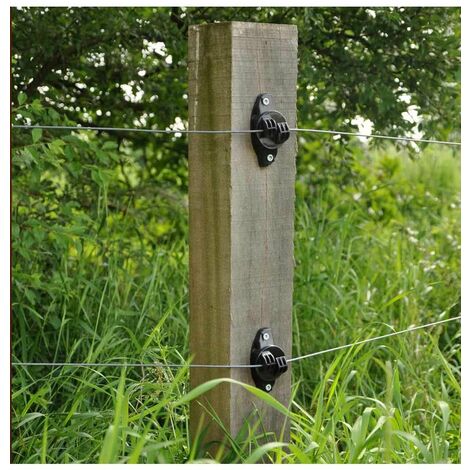 Isolatori a W Gallagher per pali in legno, filo o corda da 25 a 175 pezzi: Isolatore a W 25 pezzi