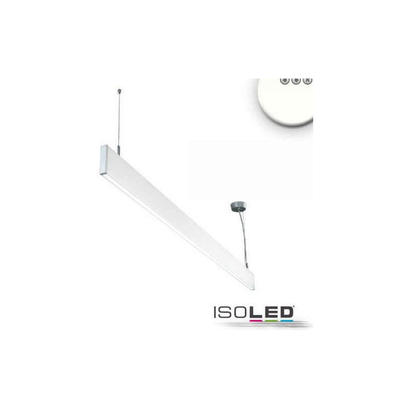 Isoled - LED Hängeleuchte Linear UP+DOWN prismatisch, weiß, linear verbindbar 25 Watt Warmweiss 3000 Kelvin