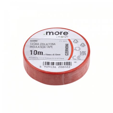 Isolierband 15mm x 0,13mm ROT 10m