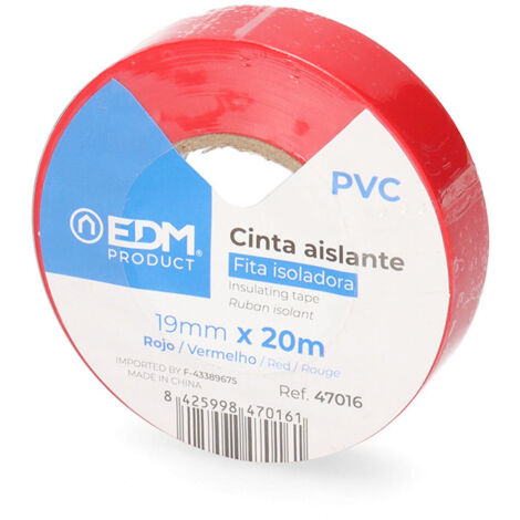 Isolierband 20m x 19mm rot  EDM 47016