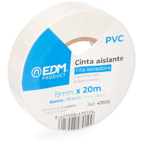 Isolierband 20m x 19mm weiß  EDM 47010