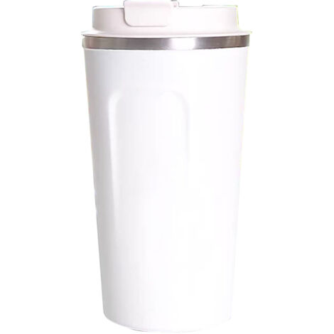 Isolierbecher (510 ml) aus Edelstahl 304 für Kaffee und Heiß-/Kaltgetränke, Weiß