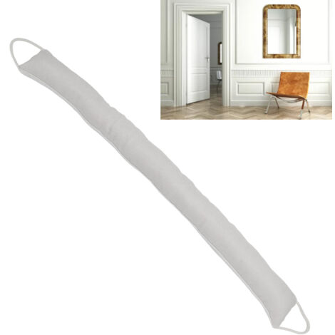 Isolierender Türstopper, Perlbaumwolle und Oxford-Gewebe, große Größe, beige, weich und waschbar