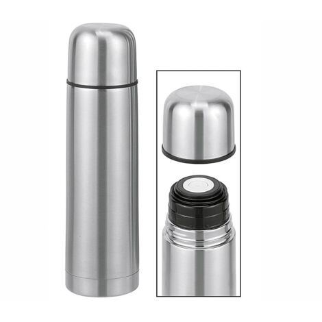 Isolierflasche doppelwandig 1 l Edelstahl