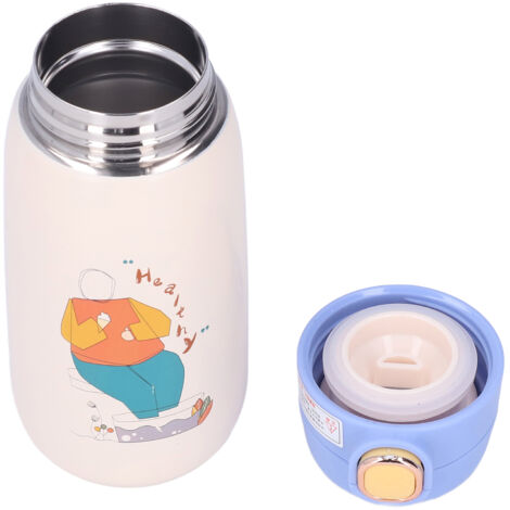 Isolierte 420-ml-Trinkflasche für Kinder, Edelstahl, niedliches Cartoon-Design, ideal für Reisen und als Geschenk