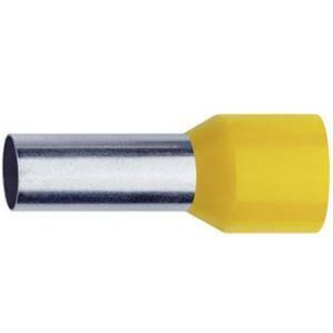 Isolierte Aderendhülse 6 mm² gelb, Inhalt 25 Stück Lüsterklemmen & Aderendhülsen