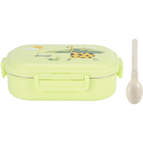 Isolierte Bento-Box aus Edelstahl, auslaufsicher für Kinder - Japanisches Mittagessen (Grün)