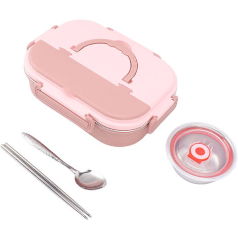 Isolierte Edelstahl-Lunchbox mit 4 Fächern – korrosionsbeständig, tragbar, für Kinder & Erwachsene – ideal für Schule & Arbeit
